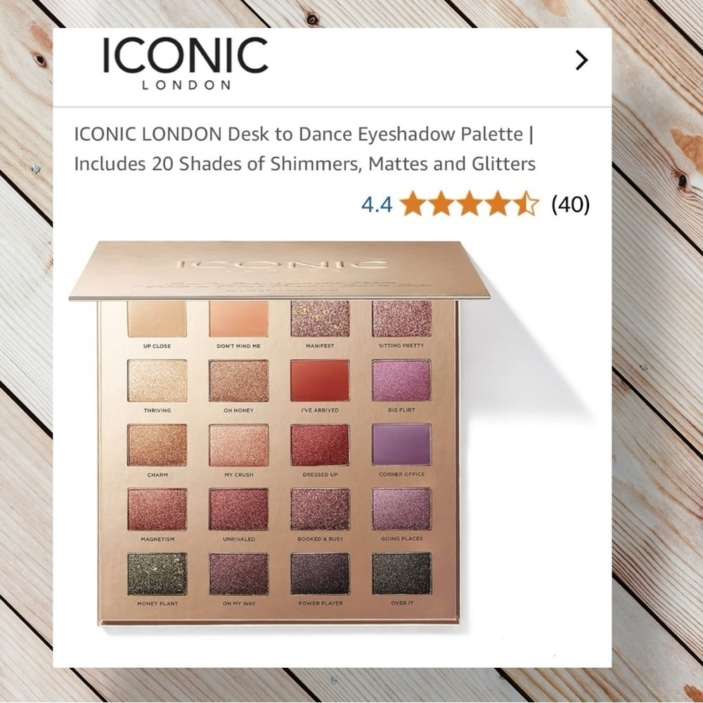 ICONIC LONDON Desk to Dance Eyeshadow Palette - 20 Shades NIB!